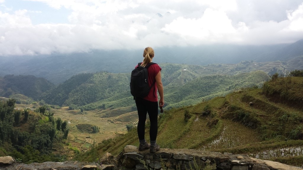Admiring the view, just outside of Sapa. 