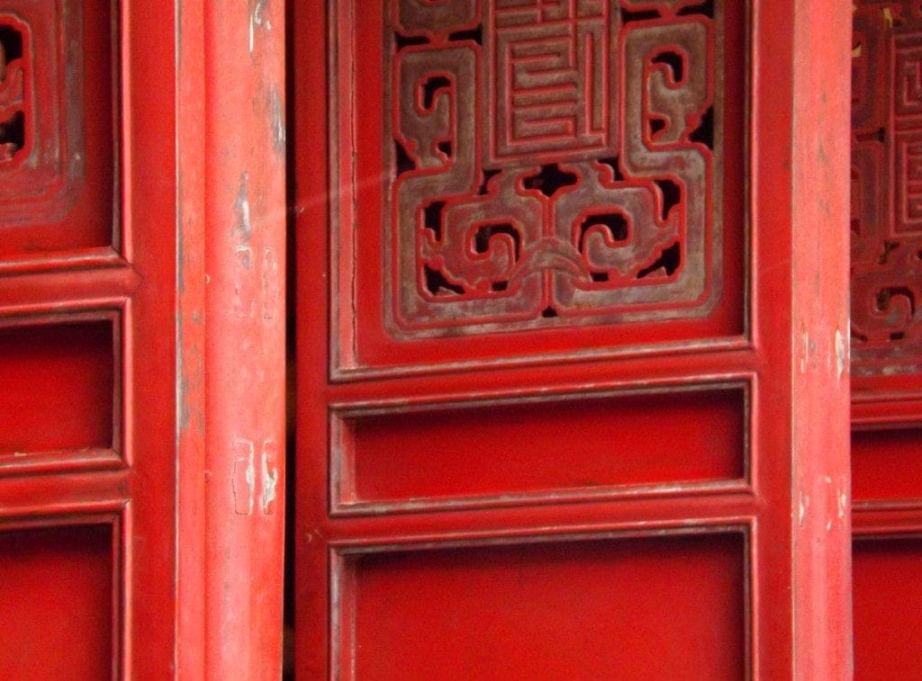 Temple doors in Hanoi