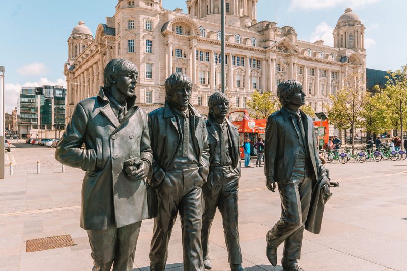 Beatles statues in Liverpool, Northern England
