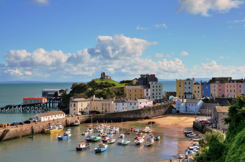Tenby city viewed from above - one of the best places to visit in South Wales