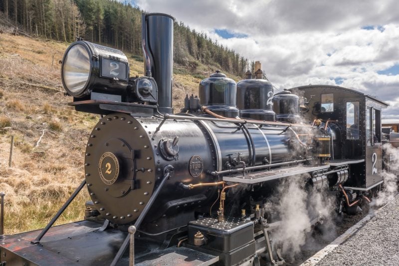 Steam train on the Brecon Mountain Railway