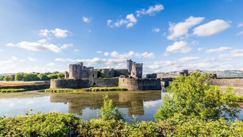 Caerphilly Castle is one of the best places to visit in South Wales